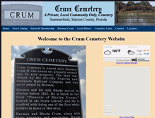 Tablet Screenshot of crumcemetery.com